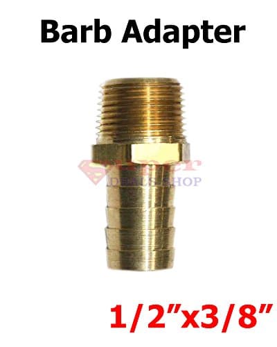 1/2" Brass Hose Fitting Barb Adapter Brass Hose Barb Connector Super-Deals-Shop