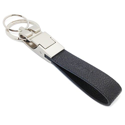 LABEN Leather Key Chain - Personalized, Elegant, Timeless, Multi-ring Keychain (Black)