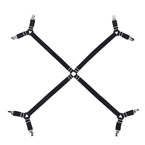 SUSHAFEN 1 Pcs Adjustable Bed Sheet Holder Corner Holder Fasteners Gripper Suspender Strap