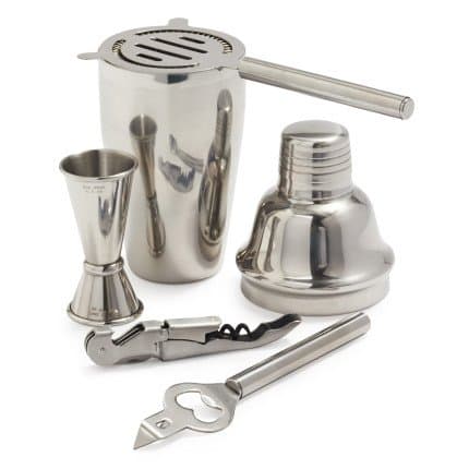 Sur La Table 5-Piece Stainless Steel Bar Tool Set CG-035 , Silver
