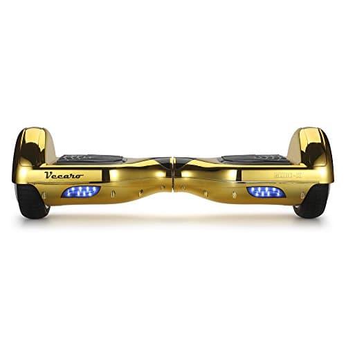 Vecaro GLIDE-X-MGL Bluetooth Hoverboard 6.5" - Electric Self Balancing Scooter - UL2272 Certified - Samsung Battery - Ride Control App for Android/IOS + Carrying Case - Metallic Gold