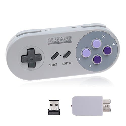 Wireless Controller for Super NES Classic Edition/NES Classic Edition, NiceCo 2.4GHz USB Gamepad for PC, Raspberry PI with Retro/USB Wireless Adapter
