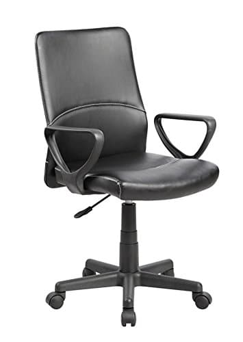 UnitedSeating Modern Ergonomic PU Medium Back Executive Computer Desk Task Office Chair