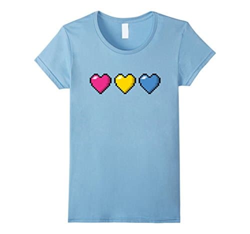 Pansexual Pixel Hearts - Female Medium - Baby Blue
