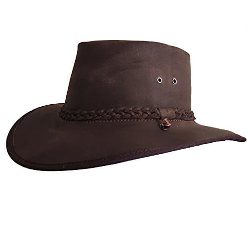 Men’s Waxy Brown Leather Hat – Bush Hat Hand Crafted in South Africa Cowboy/Outback/Australian/Safari Style Waxy Hat