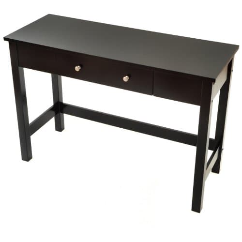 Bay Shore Collection Sofa/Console Table with Full Wood Top and Drawer, Black