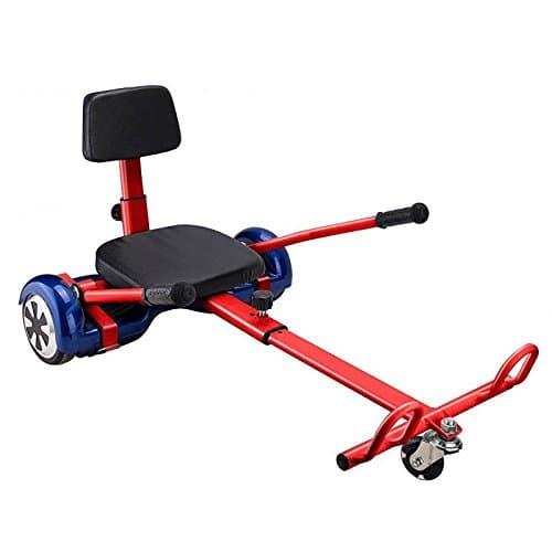 Hoverwalker III Go-Kart Conversion Kit for Hoverboards - Red. Compatible with Most Hoverboard and Self Balancing Scooter sizes like 6.5" and 8" - Adjustable - All Heights - All Ages by Nov8tech
