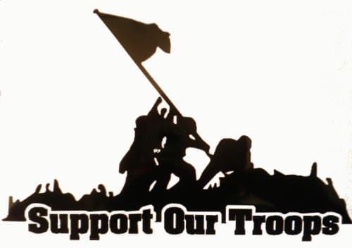 U.S. Custom Ink Support Our Troops Vinyl Sticker