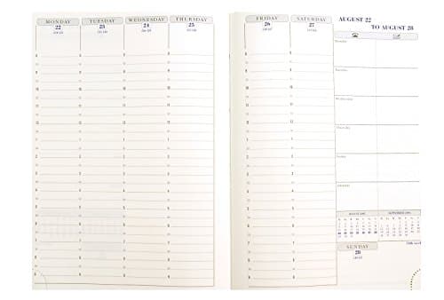 Quo Vadis Visual 2017 Calendar Year Refill 2001E-2017 With Address Book Plain Edge Compact Weekly Desk with Daily Notes Jan-Dec 6" x 8 1/4" (15 x 21 cm)