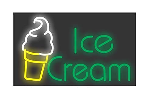 Custom made from order LED neon sign 20" x 12" x 2" - Ice cream cone