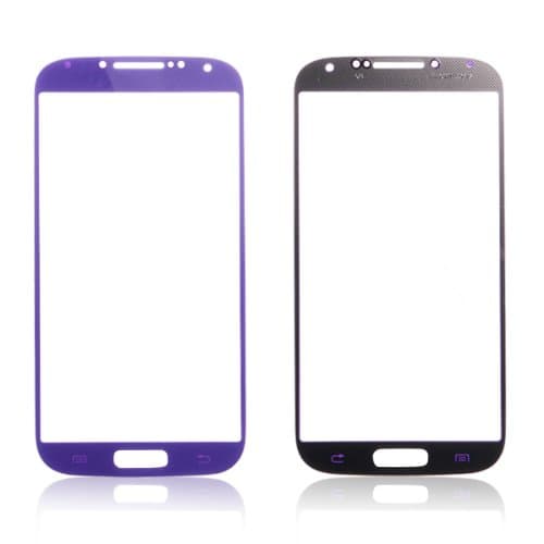 Brand New LCD Front Screen Outer Glass Lens Replacement for Samsung Galaxy S4 All Models (Purple)