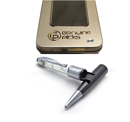 Stylish Crystal Ballpoint Pen USB Flash Memory. Beautiful Tin Box. Three in one: USB Flash Drives, Ballpoint Pen and Touch Screen Stylus Pen. Business Gifts Idea. (32GB, Black)