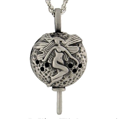 Fairy Wings Aromatherapy Diffuser Pendant on 24" Chain - With Pads for Essential Oils