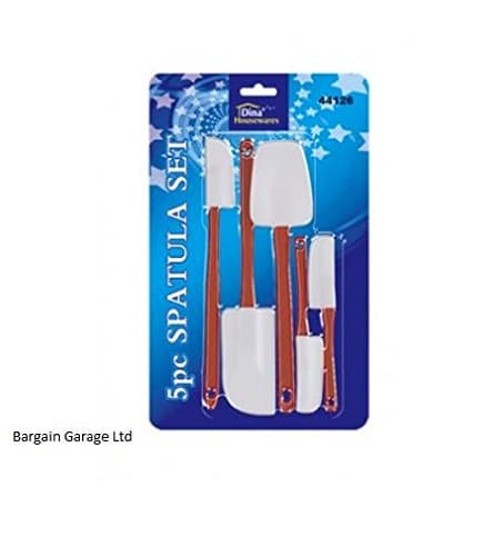 5 X RED SPATULA MIXED SET COOKING BAKING KITCHEN UTENSILS TOOLS ALL SIZES
