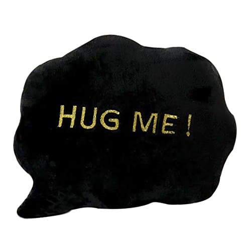 Funif Cute Throw Pillow Back Cushion for Home Office Sofa Decoration Doll Gift Stuffed Plush Toys for Kids Black Cloud Hug Me 15.8"