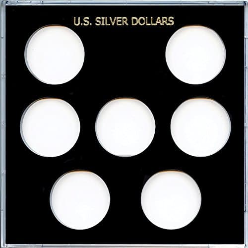 Capital Plastic 6.5" x 6.5" Galaxy holder "U.S. Silver Dollars" 7-Coin Holder - Black