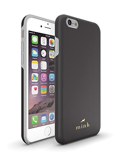 iPhone 6 Protective Phone Case from Mink - Madison Series - Soft-Touch Coating. Detachable Hard Rubber Inner Liner - Slim, Sturdy, Lightweight and Beautiful - Black and Cool Gray