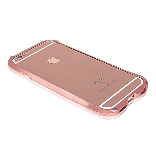 Hismo iPhone 6/6S Case Bobyt Metal Frame Case for iPhone 6/6S 6 Plus/6S Plus Shockproof Metallic Case Protective Rugged Bumper,Aluminum Metal Frame Bumper Case(Rose Gold 6 Plus/6S Plus)
