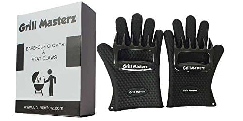 2 for 1 BBQ Box Set - Top of the Range Barbecue Box Set (Gloves and Meat Claws) from Grill Masters - Perfect for Cooking, Baking, Smoking and Grilling on Your BBQ
