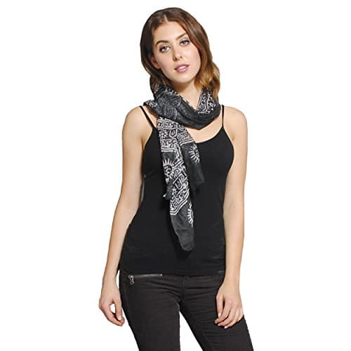 Unisex Lightweight Om printed Short Wrap Scarf