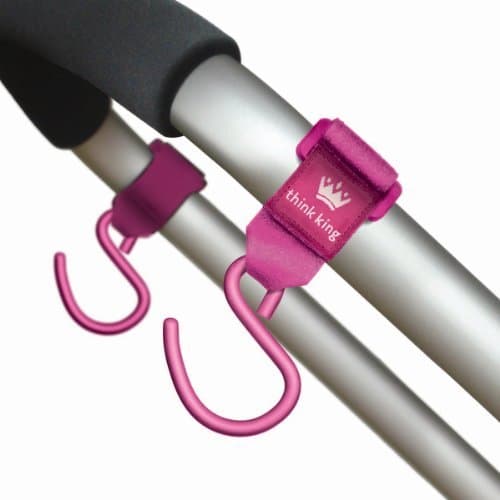 Think King Mighty Buggy Hooks, Pink, 2 Count by Think King