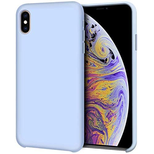 iPhone X Silicone Case,XSN Gel Rubber Ultra Thin Case Soft Microfiber Cloth Lining Cushion for iPhone X (2017) 5.8 inch (Light Blue)