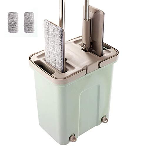 TBTBGXQ Flat Floor Mops Microfiber Spin Mop Steel 360 Spin Mop Telescopic Mop 3 Pieces of Cloth Rotating Wet and Dry Household Lazy Water Absorption Artifact Wooden Floor mop mop