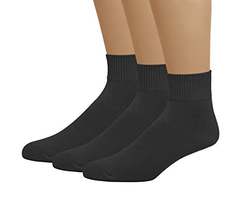 Classic Women's Diabetic Non-Binding Ankle Cotton Socks 3-Pack