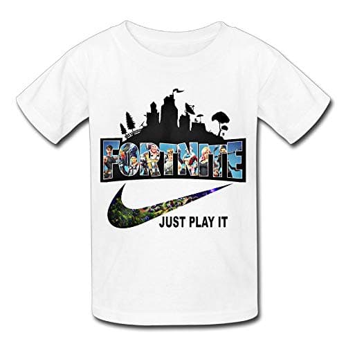 Youth 3D Pattern Printed Fort-nite Just Play It Short Sleeve T-Shirts Kids Casual Tees