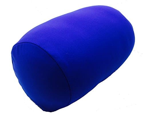 Microbead Cushie Roll Pillow 7" X 12" w/ Removable Cover (Blue)