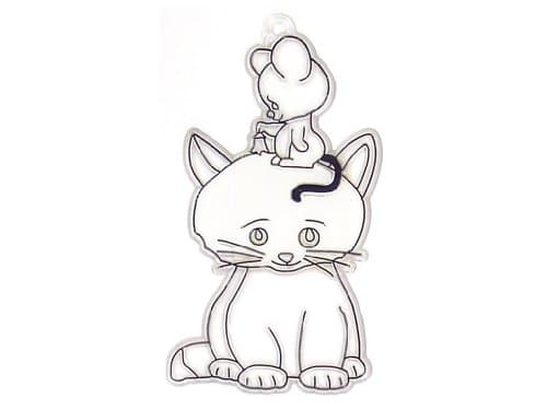 Kellys Crafts Acrylic Suncatcher Kitten and Mouse