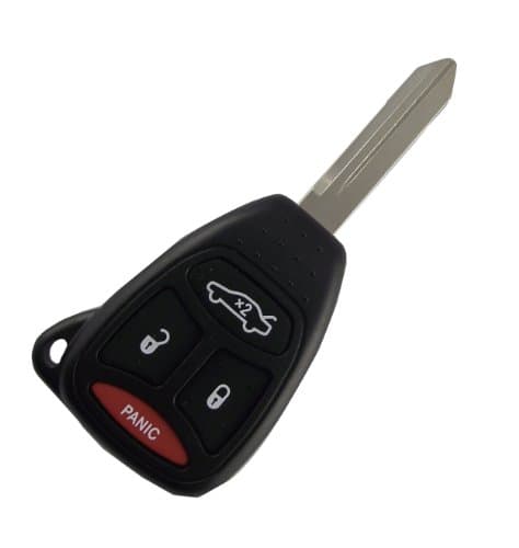 For Jeep Dodge Chrysler 4 Button New Uncut transmitter keyless key fob case shell No chips inside