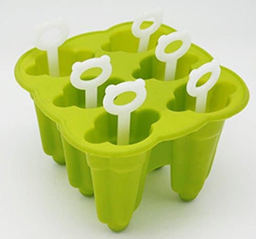 Silicone Popsicle Mold - Best Popsicle Maker for Six Ice Pops with Reusable Sticks - Non-Toxic Alternative to BPA-Free Plastic - Won't Crack or Break - No Need for a Tray - from Simpler Treats