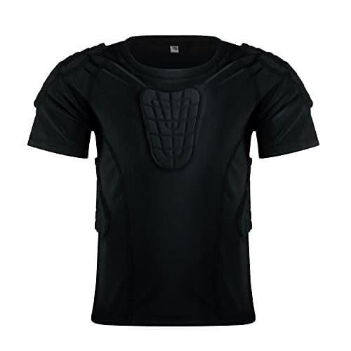 Boy's Chest Protector Padded Compression Shirt Parkour Extreme Exercise Suit for