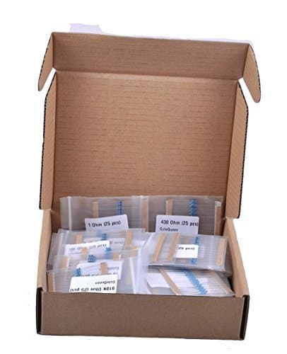 Cutequeen 1675 pcs,67 Values Resistor Kit x 25pcs =1675 pcs (1 Ohm - 10M Ohm) 1/4W Metal Film Resistors Assortment
