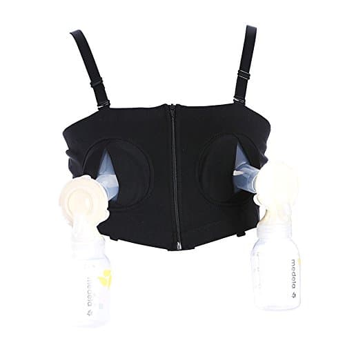 Ying Te Kai Hands Free Breastpump Bra Adjustable Nursing Bra For Baby (l, Black)