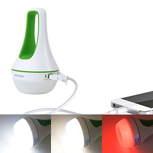 Camping Lamp LED Torch Light Flashlight Camping Light AOTOM Camping Lantern Camping Gear Flashlight with USB Charging Port RGB Tent Lamp Rechargeable Torch Light for Camping Hiking Home