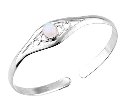 14.13gms,2.15ctw Genuine Gemstone & Solid .925 Sterling Silver Cuff Bangle Jewellery