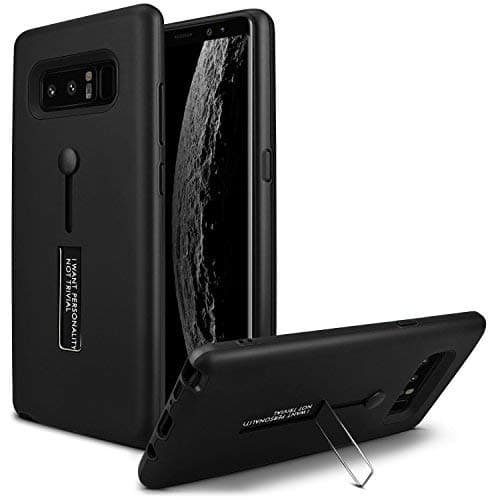 True Desire Tough Armor Back Cover Case Inbuilt Mobile Stand Military-Grade Drop Tested Shock Proof Defender case for Samsung Galaxy S10(Black)