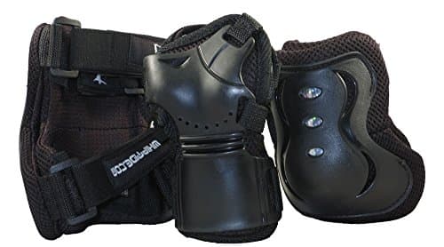 Whiptide Dual Deck Caster Carve Board Protective Gear Set, Wrist/elbow/knee (Medium)