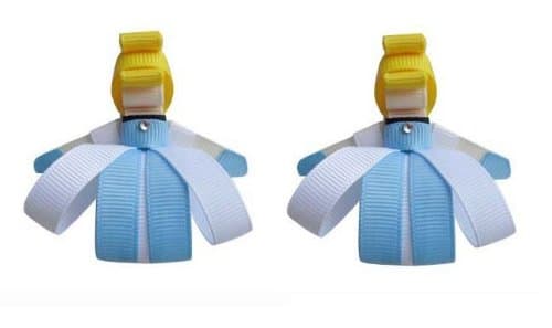 2pc Set Disney Cinderella Hair Bow Clips