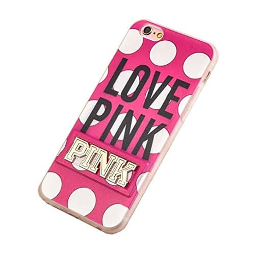 Jicheng Electronic IPhone 6S Plus LOVE PINK Case,Replacement Victoria Secret LOVE PINK with Dog Pattern with Stand Snap On TPU Case for Apple IPhone 6 Plus/6S Plus LOVE PINK C