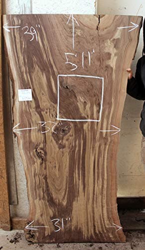 Natural Claro Walnut Rustic Live Edge Kitchen Island Top Raw Wood Slab Custom Furniture Wooden Tabletop Unfinished Wide Lumber DIY 6292a12