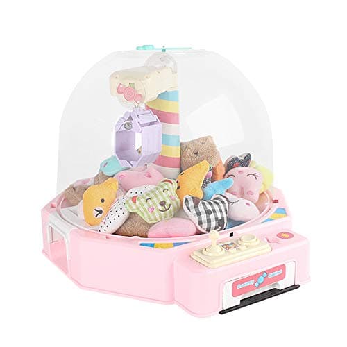 SYLTL Candy Grabber Machine Remote Control with Lights Music Candy Toys Grabber Crane for Kids Children Gift Claw Machine,Pink