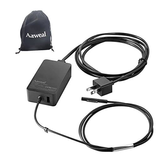 New Surface Pro 5/4/3 Charger 36W 12V 2.58A Aaweal Power Supply Adapter for Microsoft Windows New Surface Pro 5 Pro 4 Pro 3 i5 i7 2017 Model 1625 with a Storage Bag, USB Charging Port