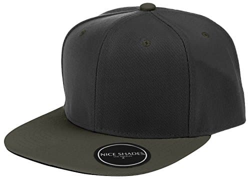 Nice Shades Plain Adjustable Snapback Hats Caps (Many Colors) Black | Charcoal One Size