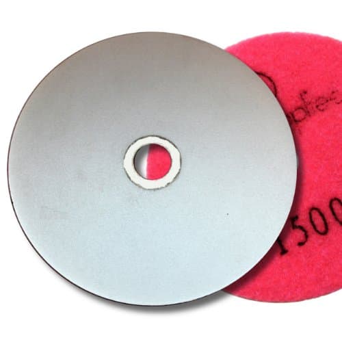 KENT 4" Grit 1500 Diamond Coated Flat Lap Disc Wheel with Hook and Loop Backing