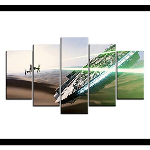 5 panel canvas art wall framed paintings Modern Art print star Wars Movie Poster Printed on canvas20x30x2 20x40x2 20x50x1(CM)^^^No frame^^^beige