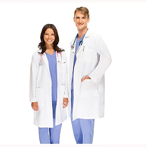 Allstar Uniforms Unisex 41"; Lab Coat Large White