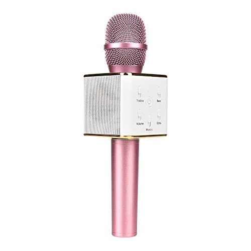 Portable Wireless Karaoke Microphone,Mini Handheld Cellphone Karaoke Player Built-in Bluetooth Speaker,2600 mAh Q7 Karaoke MIC Machine for Home KTV By PUNICOK (Q7 purple)
